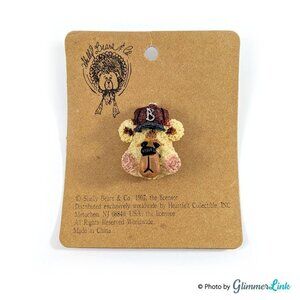 Vintage 1990s Shelly Bears & Co Resin Bear Brooch